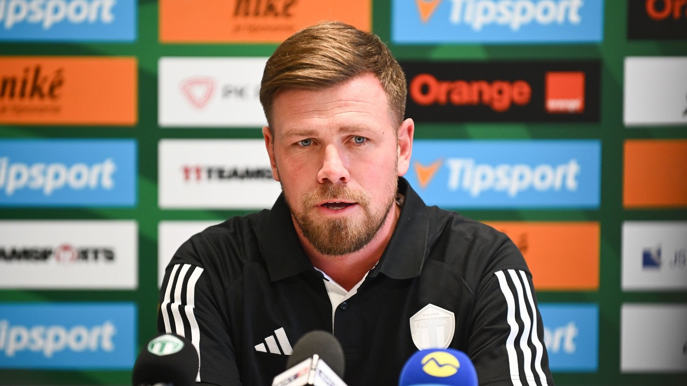 Na snímke hlavný tréner MFK Skalica Roman Hudec.