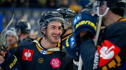 Radosť hokejistov Lukko Rauma po víťazstve v zápase Ligy majstrov.