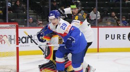 Fotka zo zápasu Slovensko - Nemecko na MS v hokeji hráčov do 20 rokov 2026.