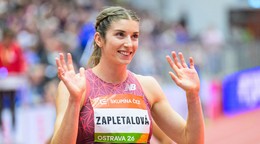 Na snímke slovenská reprezentantka Emma Zapletalová pred behom na 400 metrov.