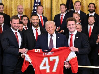 Donald Trump s hráčmi Floridy Panthers.