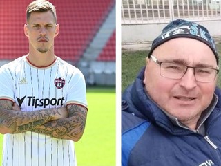 Zľava Martin Škrtel a Jaroslav Slamka.