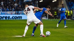 Záber zo zápasu ŠK Slovan Bratislava - VfB Stuttgart v 2. kole ligovej fázy Ligy majstrov.
