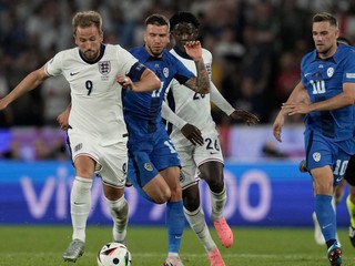 Harry Kane v zápase so Slovinskom na EURO 2024