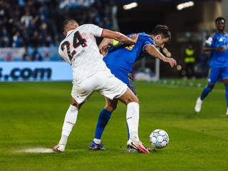 Záber zo zápasu ŠK Slovan Bratislava - VfB Stuttgart v 2. kole ligovej fázy Ligy majstrov.