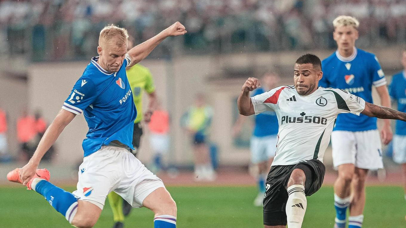 Fotka zo zápasu FC Baník Ostrava - Legia Varšava.