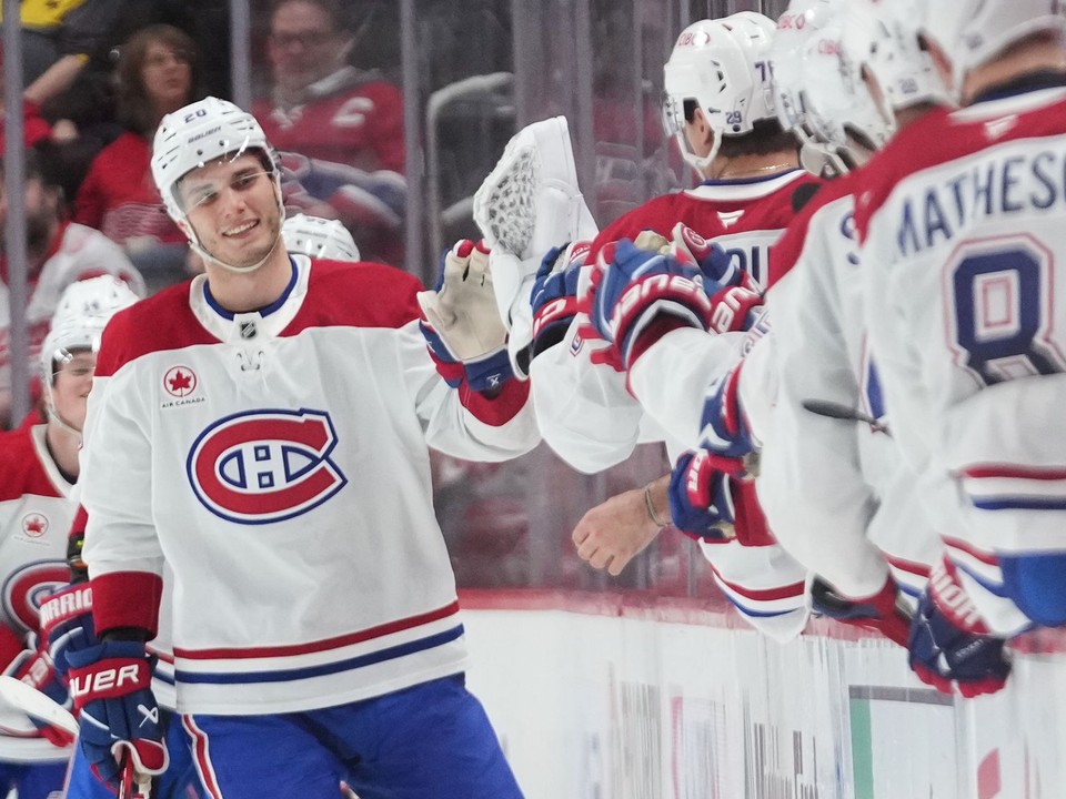 Slovenský hokejista v drese Montrealu Canadiens Juraj Slafkovský.