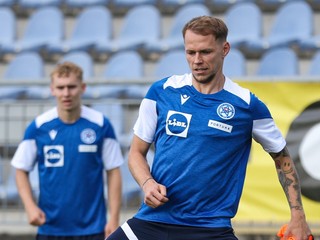 Ondrej Duda na tréningu Slovenska