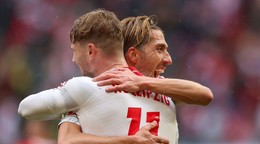 Kevin Kampl a Timo Werner z RB Lipsko.