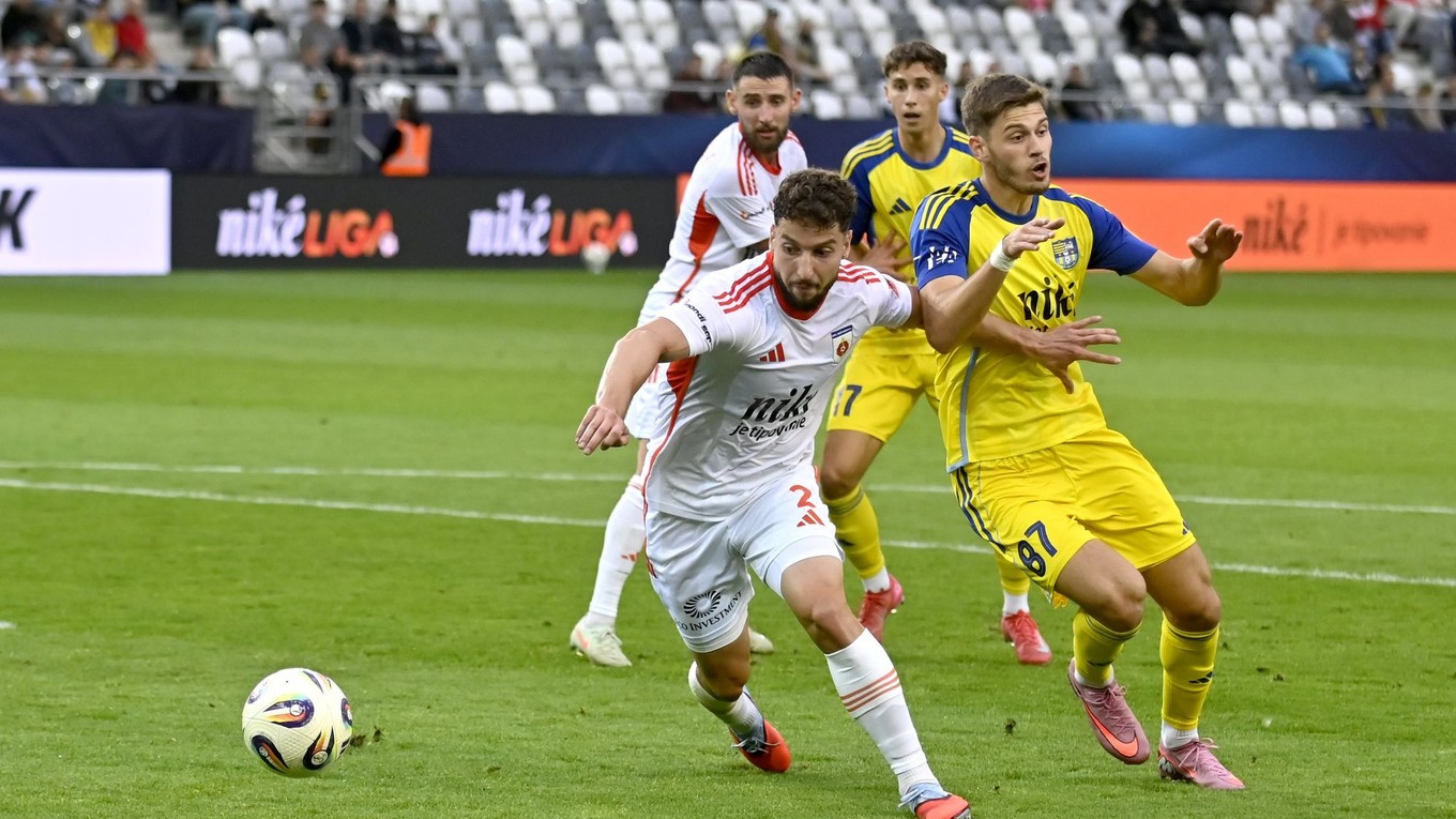 Momentka zo zápasu medzi FC Košice a MFK Ružomberok. 