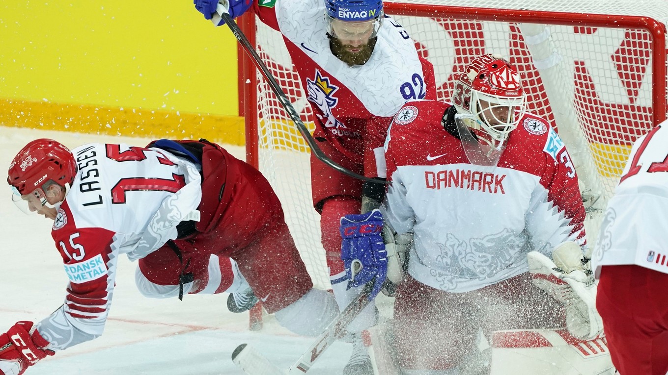Pozrite si výsledok a priebeh zápasu Česko - Dánsko na MS v hokeji 2021.