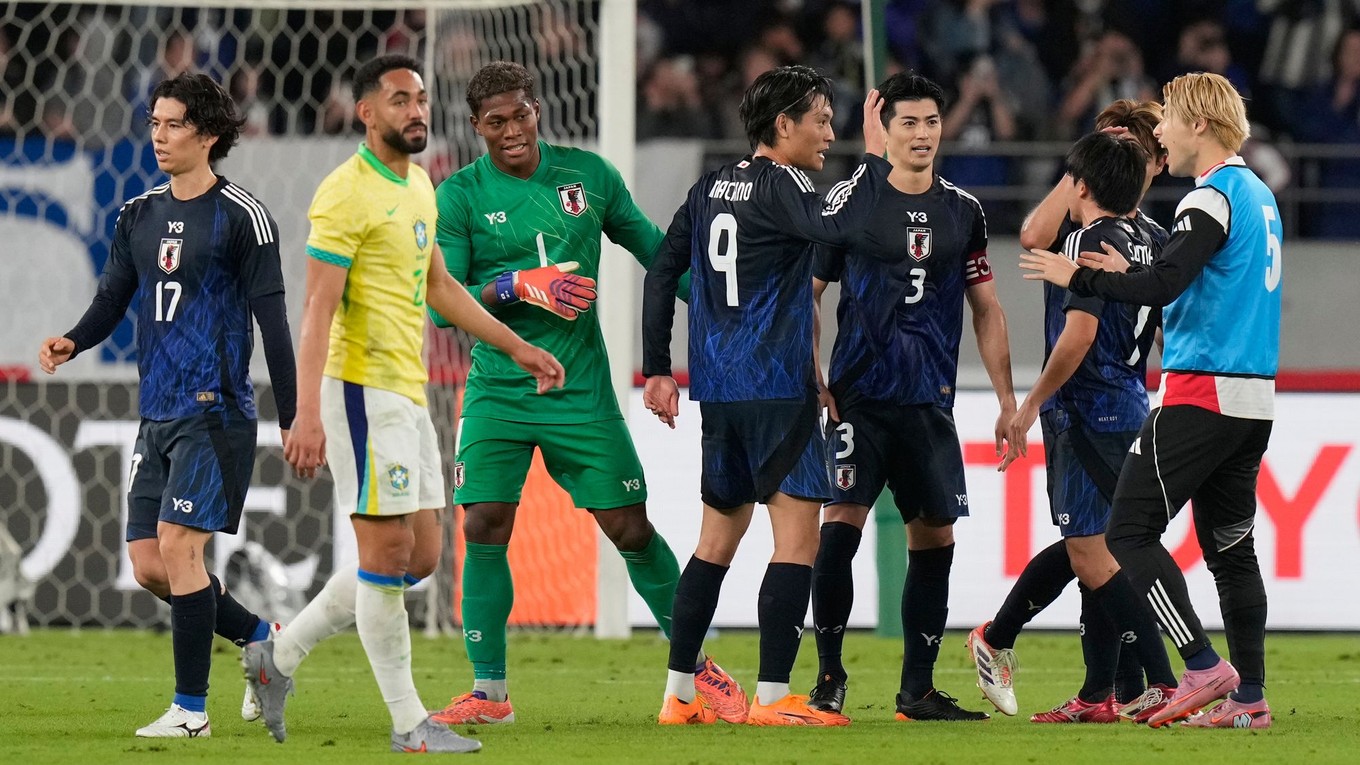 Momentka zo zápasu Japonsko - Brazília.