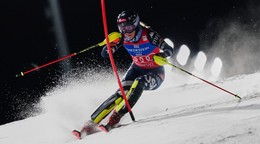 Mikaela Shiffrinová počas slalomu žien vo francúzskom Courcheveli.