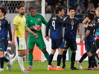 Momentka zo zápasu Japonsko - Brazília.