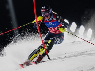 Mikaela Shiffrinová počas slalomu žien vo francúzskom Courcheveli.