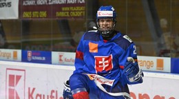 Útočník Peter Repčík oslavuje gól na turnaji Hlinka Gretzky Cup 2021.