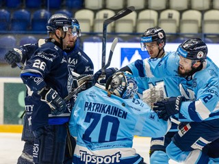 Momentka zo zápasu základnej časti medzi Popradom a Nitrou.