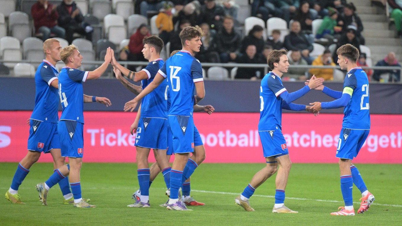 Futbalisti Slovenska do 21 rokov.
