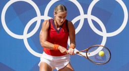 Slovenská tenistka Anna Karolína Schmiedlová počas OH v Paríži 2024. 