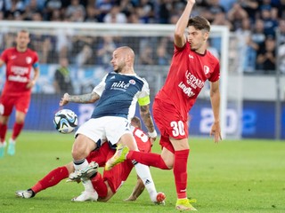 Vladimír Weiss ml. v zápase ŠK Slovan Bratislava - FC Swift Hesper v úvodnom zápase 1. predkola Ligy majstrov.