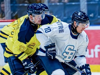 Momentka zo zápasu HC Slovan Bratislava - Berani Zlín