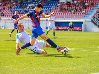 V prvom letnom teste hrala Prievidza v Zlatých Moravciach, s číslom 23 skúsený Prievidžan Marián Štrbák (23).