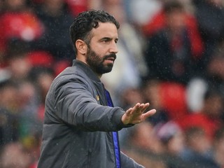 Ruben Amorim počas zápasu Manchester United - Burnley.