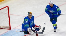 Slovinskí hokejisti na MS v hokeji 2025.