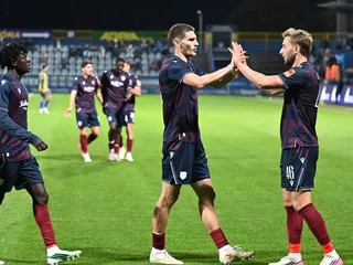 Gólová radosť Dunajskej Stredy počas zápasu 10. kola futbalovej Niké ligy MFK Zemplín Michalovce - FC DAC 1904 Dunajská Streda.