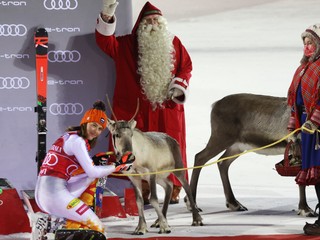 Petra Vlhová a jej piaty sob z Levi, ktorý dostal meno Boris.