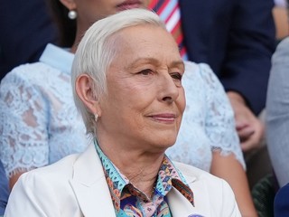 Martina Navrátilová počas Wimbledonu 2026.