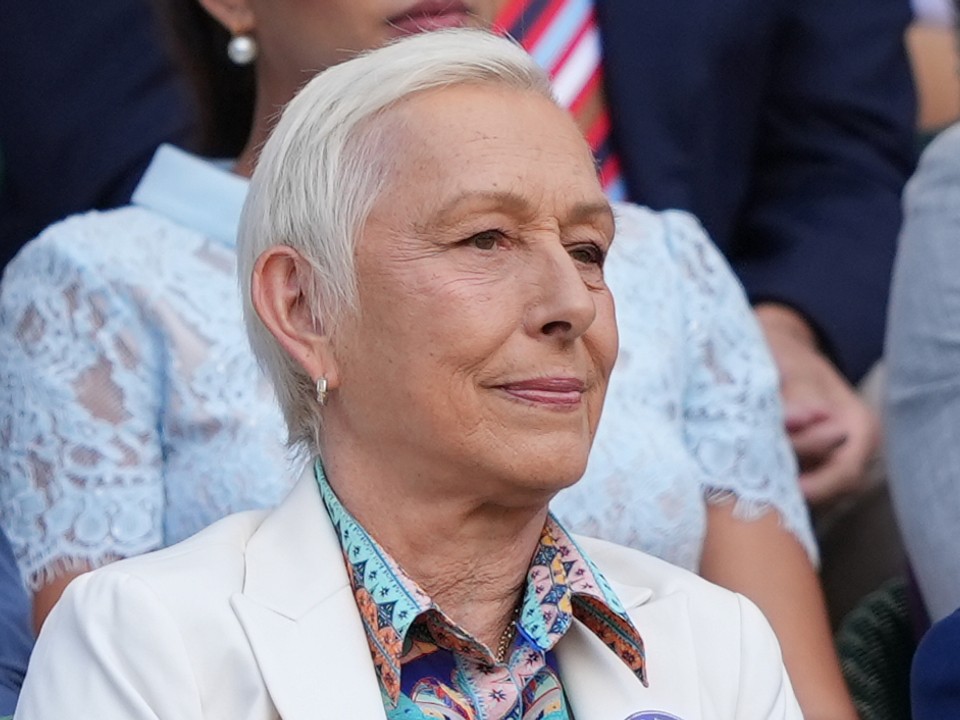 Martina Navrátilová počas Wimbledonu 2026.