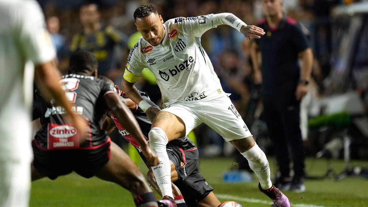 Neymar v drese Santos FC.