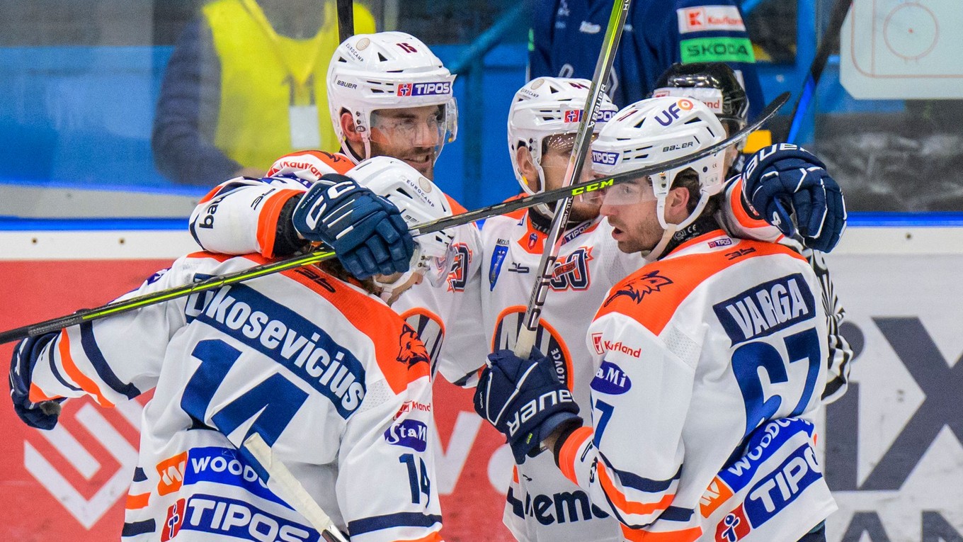 Hokejisti HK Dukla Michalovce.