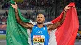 Taliansky šprintér Marcell Jacobs.