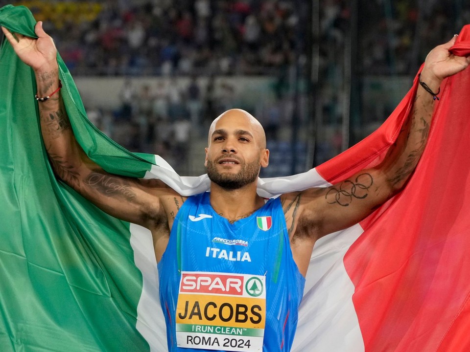 Taliansky šprintér Marcell Jacobs.
