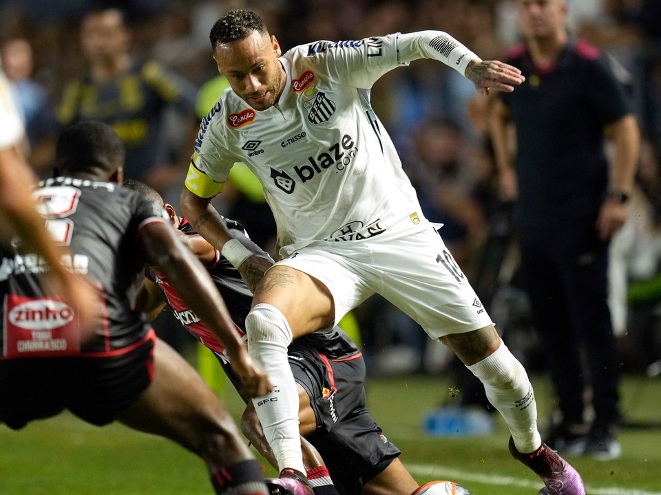 Neymar v drese Santos FC.