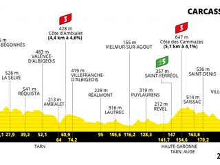 Peter Sagan na Tour de France 2022 - 15. etapa: profil, trasa, mapa.