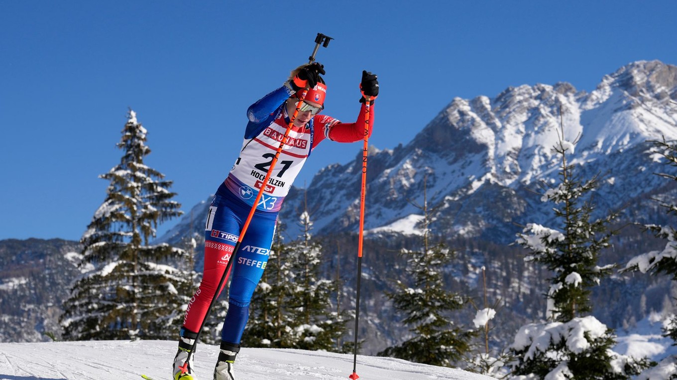 Slovenská biatlonistka Paulína Bátovská Fialková v šprinte žien na 7,5 km.