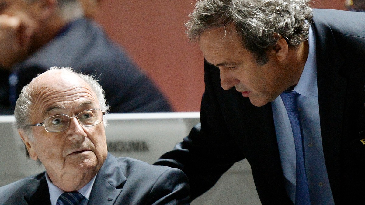 Sepp Blatter a Michel Platini.