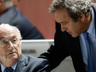 Sepp Blatter a Michel Platini.