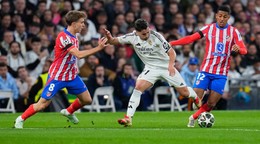 Fotka zo zápasu Realu Madrid - Atlético Madrid.