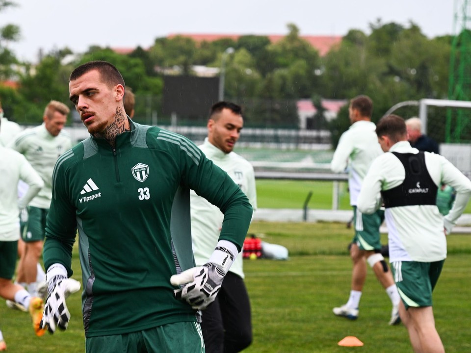 Brankár Erik Riška z MFK Skalica počas začiatku letnej prípravy.