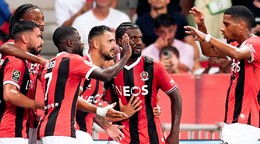 Futbalisti francúzskeho klubu OGC Nice na ilustračnom zábere. 
