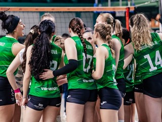 Volejbalistky VK Nové Mesto nad Váhom.