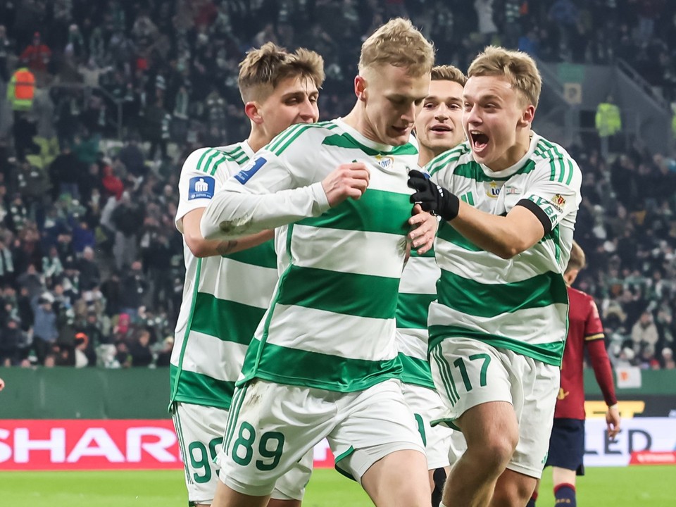 Tomáš Bobček sa teší po strelenom góle v drese klubu Lechia Gdaňsk.