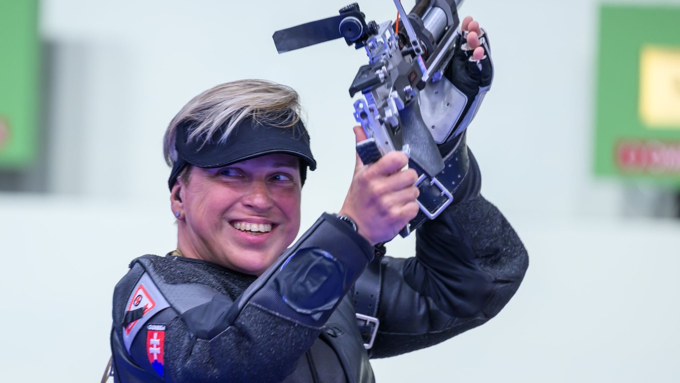 Slovenská parastrelkyňa Veronika Vadovičová na PH v Paríži 2024.