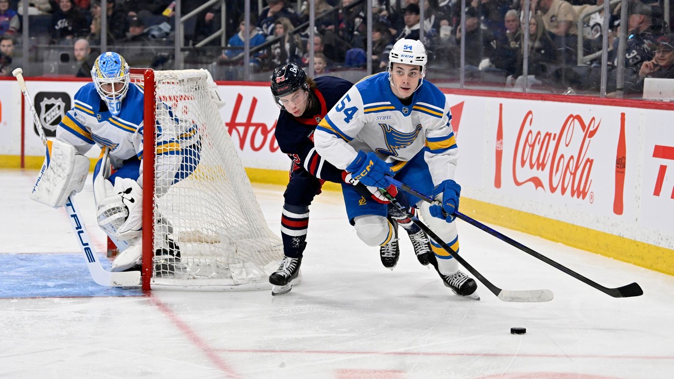 Dalibor Dvorský, Jordan Binnington a Brad Lambert.