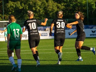 Myjavské hráčky malého futbalu. 