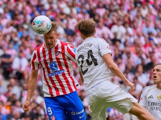 Momentka zo zápasu Atlético Madrid - Real Madrid.